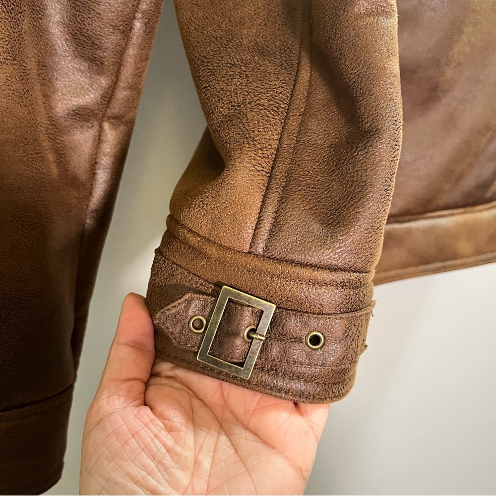 Rainforest Aviator Jacket Brown Lined Jacket Size… - image 5